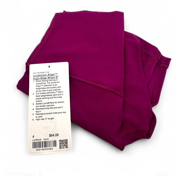 lululemon athletica Pants - NWT Lululemon Align High-Rise Short 6"